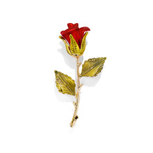 Shangjie OEM joyas High Quality Women Brooches Pin Unique Elegant Dress Brooches Pin for Gift Gold Plated Rose Brooches Pin